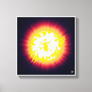 Brennstern Leinwanddruck