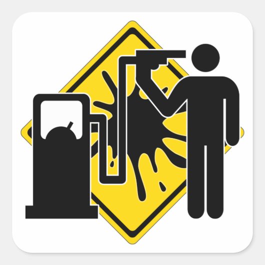 Brennstoffaufnahme während des letzten Mal Quadratischer Aufkleber (Vorderseite)