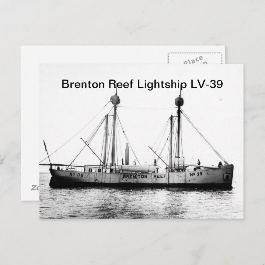Brenton Reef Lightship LV-39 Postkarten (Vorne/Hinten)