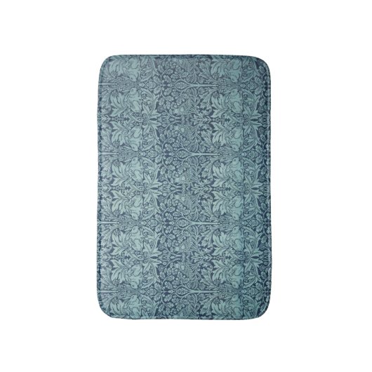 Brer Rabbit von William Morris Blue Textile Patter Badematte (Vorderseite Vertikal)