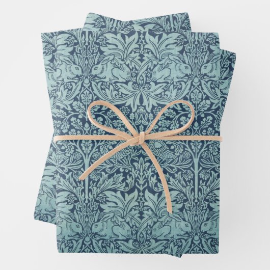 Brer Rabbit von William Morris Blue Textile Patter Geschenkpapier Set (Beispiel)
