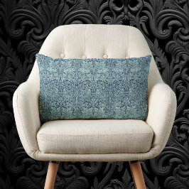 Brer Rabbit von William Morris Blue Textile Patter Lendenkissen