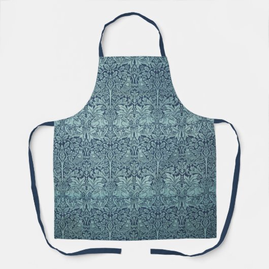 Brer Rabbit von William Morris Blue Textile Patter Schürze (Vorderseite)