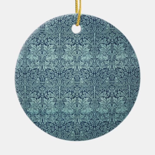 Brer Rabbit von William Morris, Textile Pattern Keramik Ornament (Vorne)