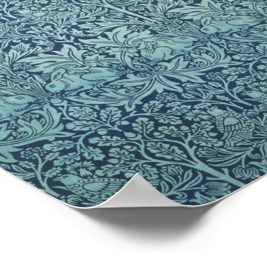 Brer Rabbit von William Morris, Textile Pattern Poster (Ecke)