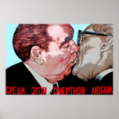 Breschnew & Honecker Kiss, East Side Gallery, Berl Poster (Vorne)