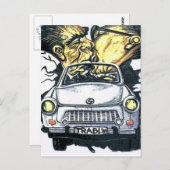 Breschnew & Honecker, Trabant Car , Berlin (pst) Postkarte (Vorne/Hinten)