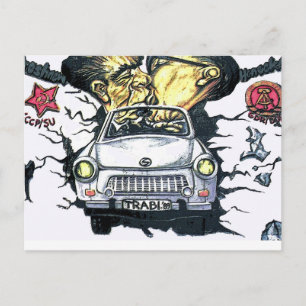 Breschnew & Honecker, Trabant Car , Berlin (pst) Postkarte