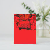 Breschnew & Honecker, Trabant Car, Berlin - Rot Postkarte (Stehend Vorderseite)