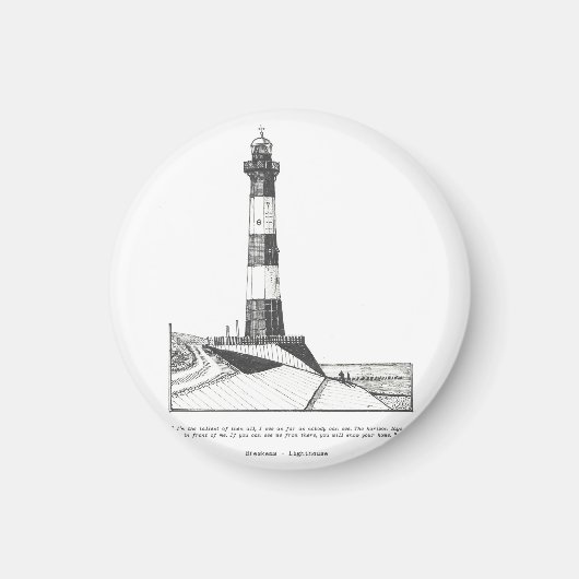 Breskens Lighthouse Niederlande Illustration Magnet (Vorne)
