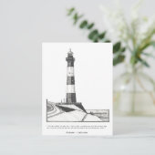 Breskens Lighthouse Niederlande Illustration Postkarte (Stehend Vorderseite)