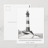 Breskens Lighthouse Niederlande Illustration Postkarte (Vorne/Hinten)