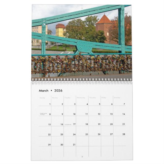 Breslau Polen - Kalender 2026 (Mär 2026)