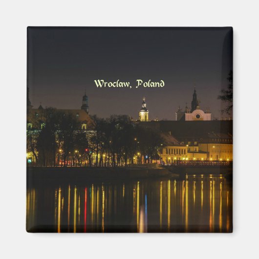 Breslau, Polen Stadtbild, Dämmerung Magnet (Vorne)