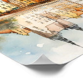 Breslau Polen Wasserfarbenmalerei Reisen Poster (Ecke)