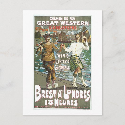 Brest á Londres 18 Stunden Postkarte (Vorderseite)