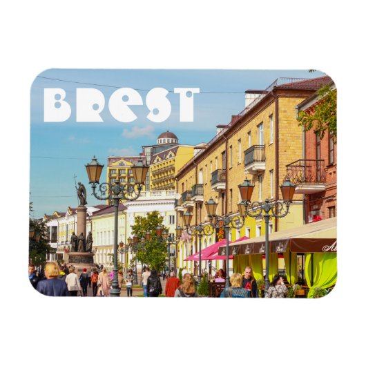 Brest Belarus Cityscape Architecture Street Б р е Magnet (Horizontal)