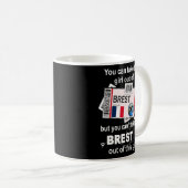 Brest Boarding Pass Brest Girl Brest Kaffeetasse (VorderseiteRechts)
