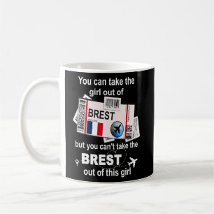 Brest Boarding Pass Brest Girl Brest Kaffeetasse