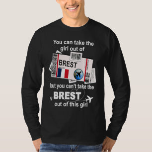 Brest Boarding Pass Brest Girl Brest T-Shirt