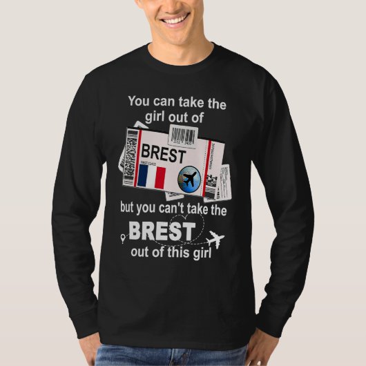 Brest Boarding Pass Brest Girl Brest T-Shirt (Vorderseite)