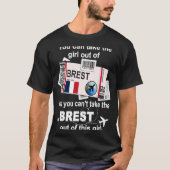 Brest Boarding Pass Brest Girl Brest T-Shirt (Vorderseite)