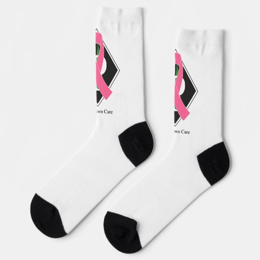 Brest Cancer High-Performance Athletic Crew Sock Socken (Linkes Detail)