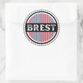 Brest City Pride Emblem – French Identity Runder Aufkleber (Tasche)