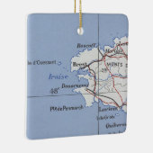 Brest France Vintag Map Keramikornament (Rechts)