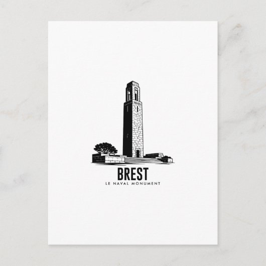 Brest  Monument Naval  Affiche Vintage Bretagne  D Postkarte (Vorderseite)