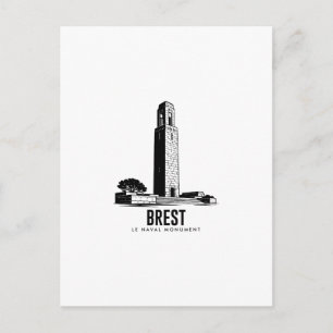 Brest Navaldenkmal Vintage-Plakat Bretagne D Postkarte