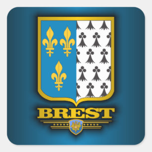 Brest Quadratischer Aufkleber