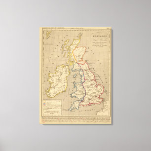 Bretagne AngloSaxonne, 800 amerikanischer Leinwanddruck