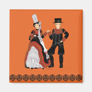 Bretagne, Bigouden, Frankreich Magnet