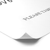 Bretagne Black Calligraphy Gastgeschenke Hochzeite Poster (Ecke)