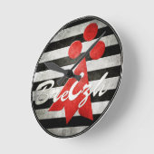 Bretagne Breizh Celtic Runde Wanduhr (Winkel)