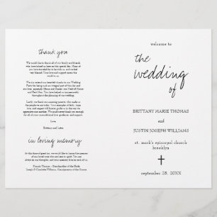 Bretagne Elegantes Christliches Folded Wedding Pro