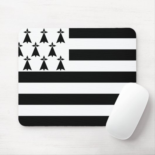 Bretagne-Flag Mousepad (Mit Mouse)