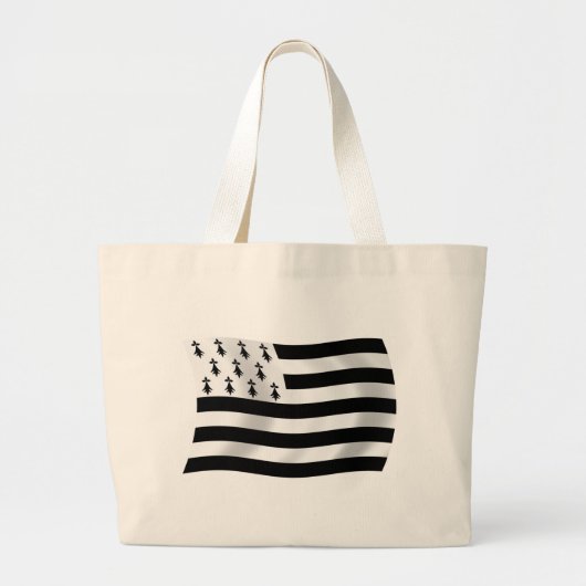 Bretagne Flag Tote Bag Jumbo Stoffbeutel (Vorne)