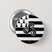 Bretagne-Flagge (Bretone) Button (Vorne & Hinten)