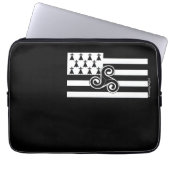 Bretagne-Flagge (Bretone) Laptopschutzhülle (Vorderseite)