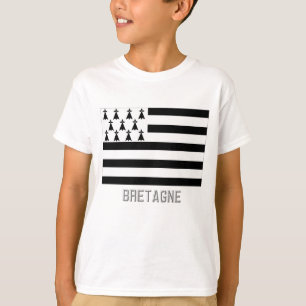 Bretagne-Flagge mit Namen T-Shirt
