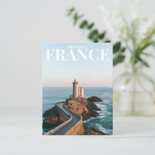 Bretagne, französischer Leuchtturm Postkarte (Stehend Vorderseite)