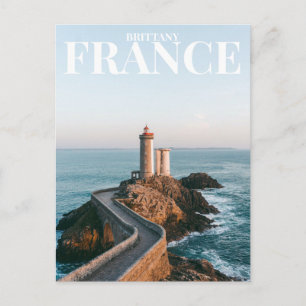 Bretagne, französischer Leuchtturm Postkarte