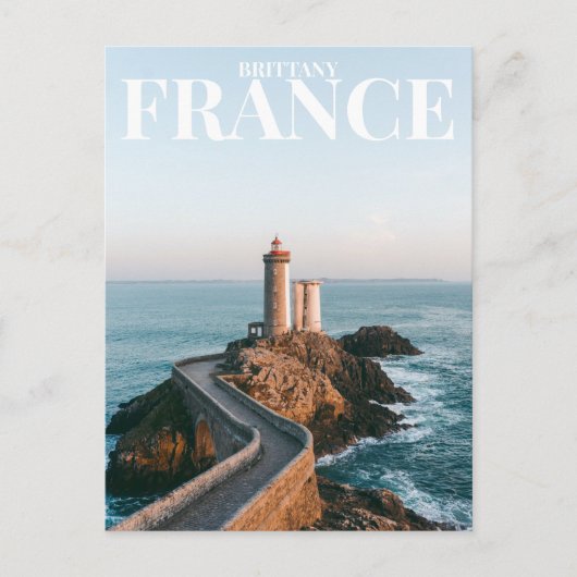 Bretagne, französischer Leuchtturm Postkarte (Vorderseite)