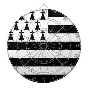 Bretagne (Gwenn-ha-du) Flagge Dartboard Dartscheibe