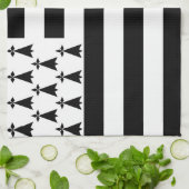 Bretagne (Gwenn-ha-du) Flagge Küchentücher (Gefaltet)