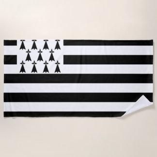 Bretagne (Gwenn-ha-du) Flagge Strandtuch