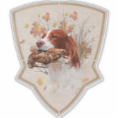 Bretagne (Hund) Aufkleber (Vorderseite)