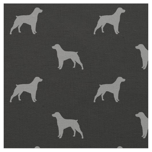 Bretagne-HundeSilhouette-Muster Stoff (Nahaufnahme)